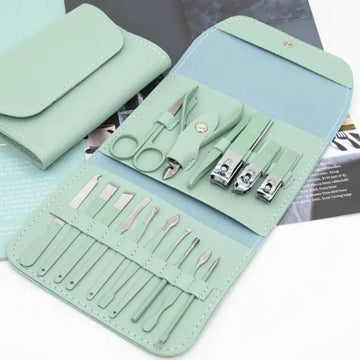 16-in-1 Premium Stainless Steel Manicure & Pedicure Grooming Kit